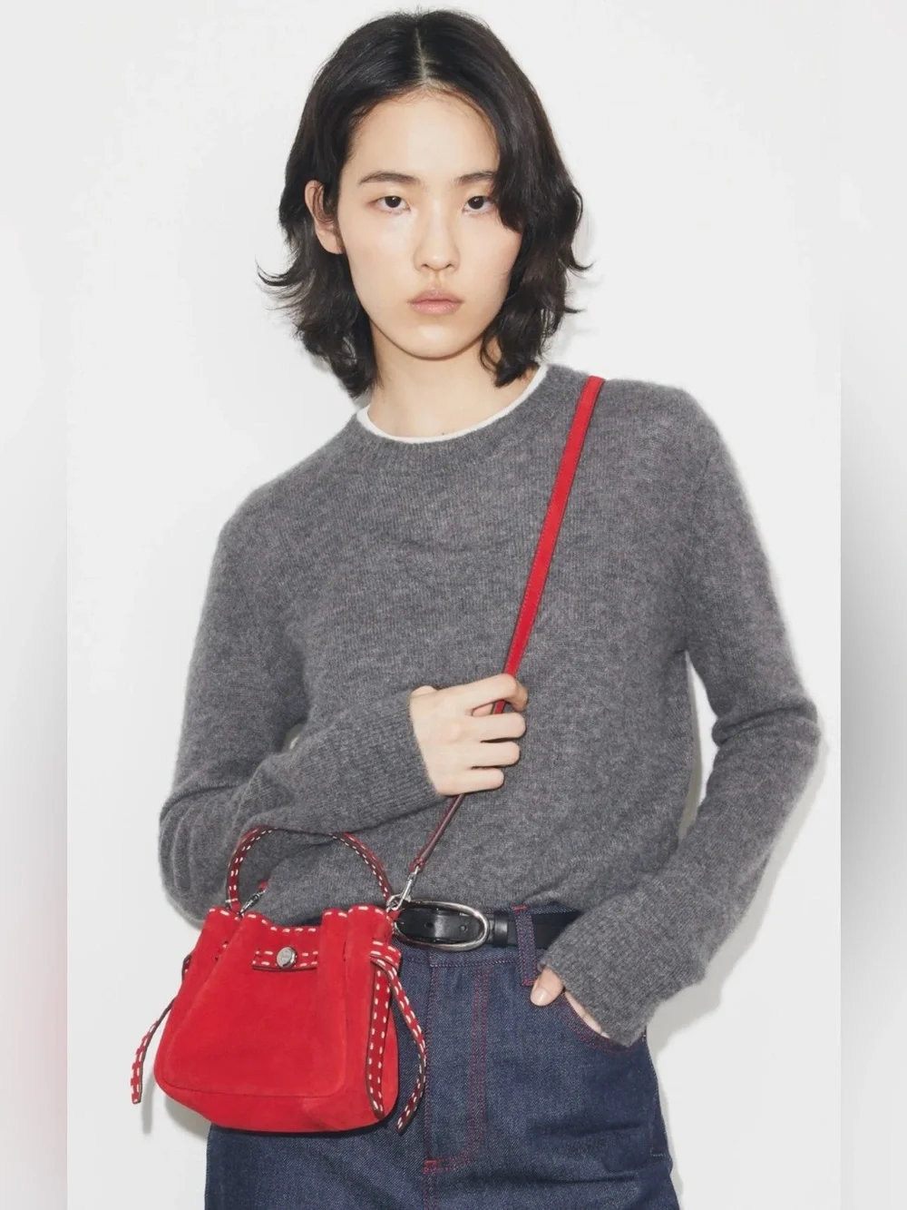*NWT* Tory Burch Mini Romy Suede Bucket Bag